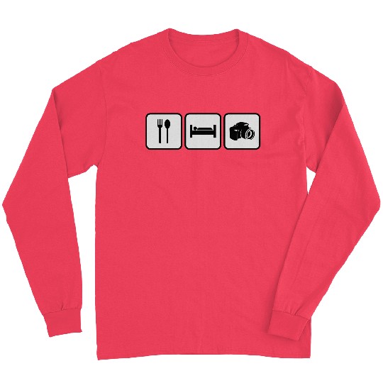 eat sleep photography Long Sleeves