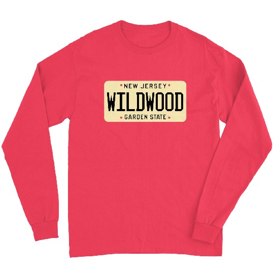 Wildwood New Jersey License Plate Long Sleeves