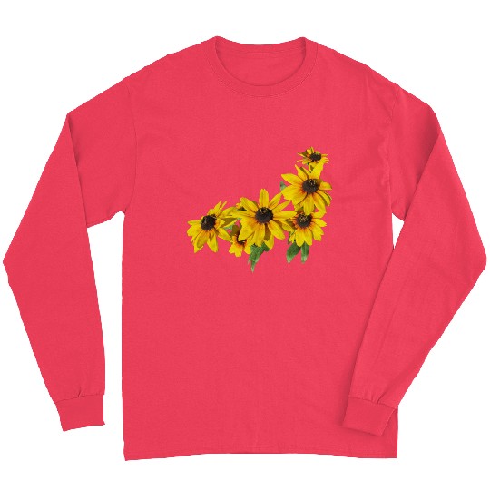 flowers lilies tulips orchids sunflower dahlia ger Long Sleeves