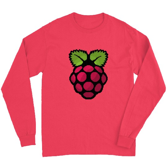 Raspberry Pi Pixel Logo Long Sleeves