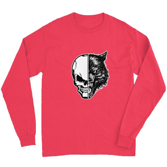 skull and wolf Long Sleeves