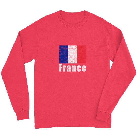 France French Flag Vintage Long Sleeves