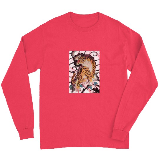 Tattoo Style Japanese Tiger Traditional Long Sleeves