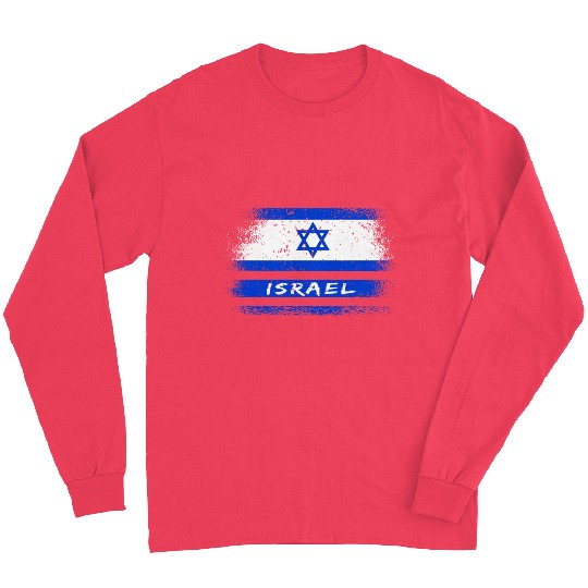 Israel Vintage Flag / Gift Jerusalem Long Sleeves