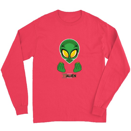 Funny Alien Italian Italy Long Sleeves