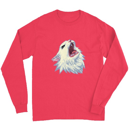 8 bit Screamin Thurston the Cat meme 2 Long Sleeves