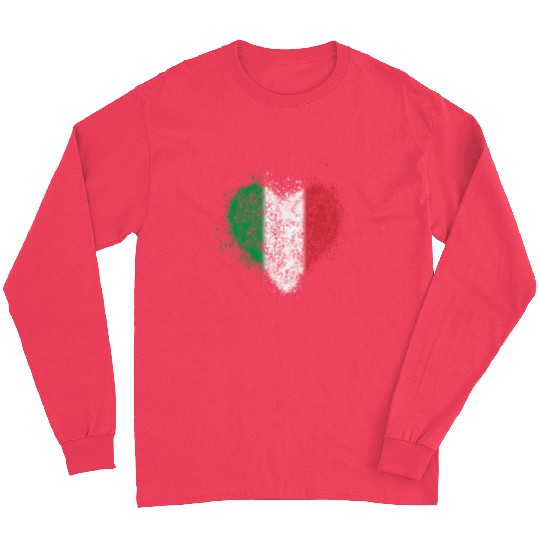 Italian Heart Flag Vintage Long Sleeves