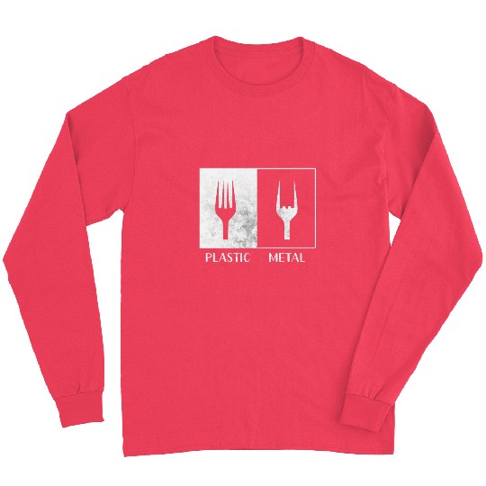 Plastic heavy metal funny music Long Sleeves