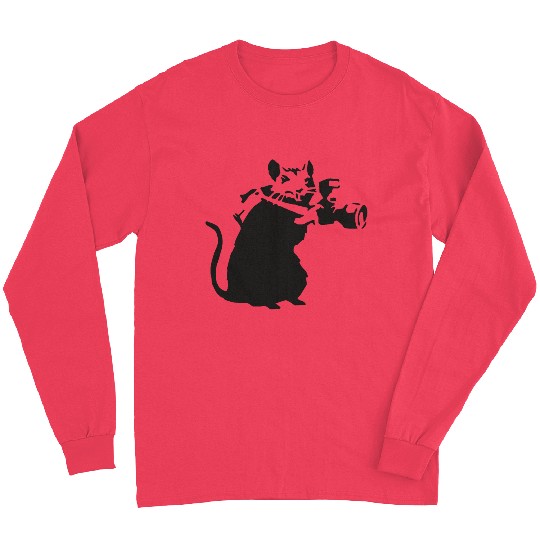 Rat with camera - Banksy Graffiti Long Sleeves