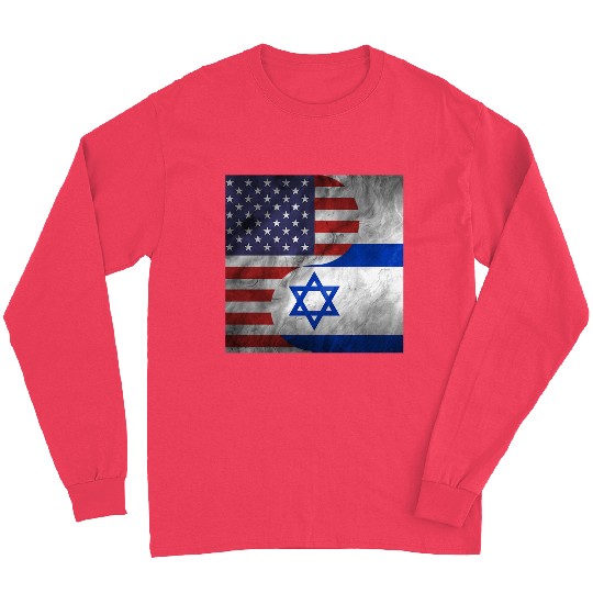 USA Israel Dual Yin Yang Flag Long Sleeves