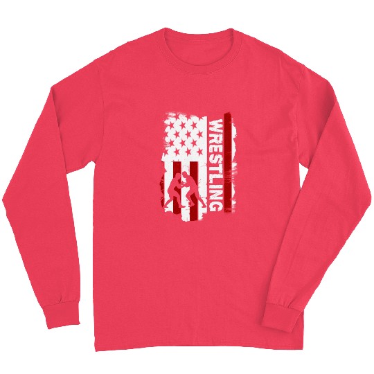 Wrestling American flag Long Sleeves