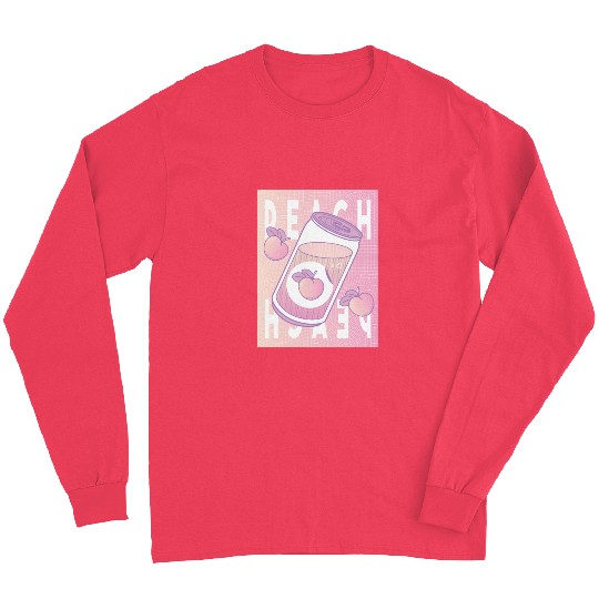 Peach Drink Aesthetic Vaporwave Japan Long Sleeves