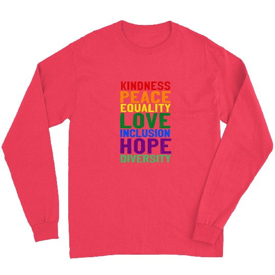 Kindness peace equality love inclusion hope divers Long Sleeves