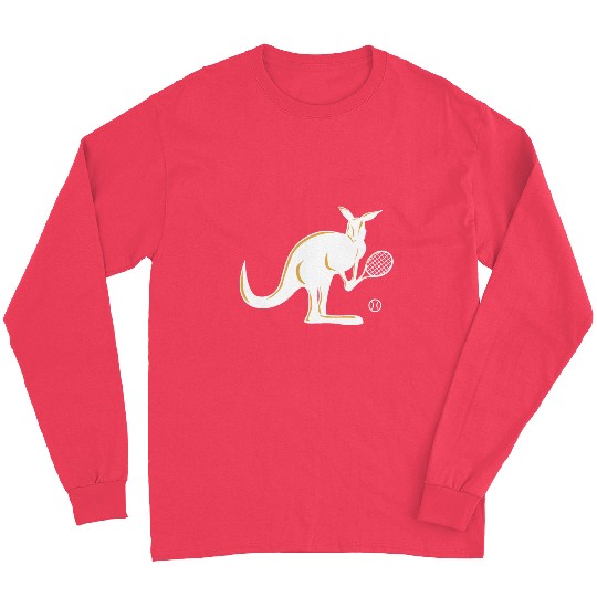 Australia Kangaroo Tennis Player Funny Gift Idea Long Sleeves