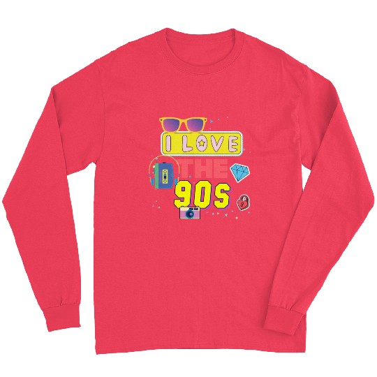 I Love The 90s Vintage 1990s Men Women 90's Long Sleeves