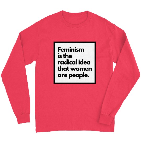 Feminism solid back sticker Long Sleeves