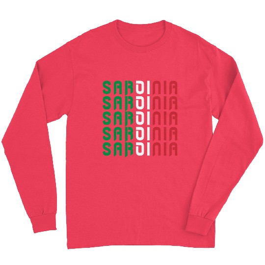 Sardinia Italy Flags Design Long Sleeves