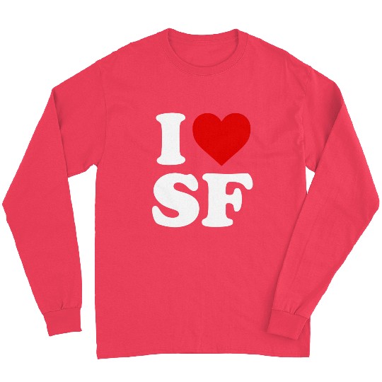 I Love Sf San Francisco Heart Long Sleeves