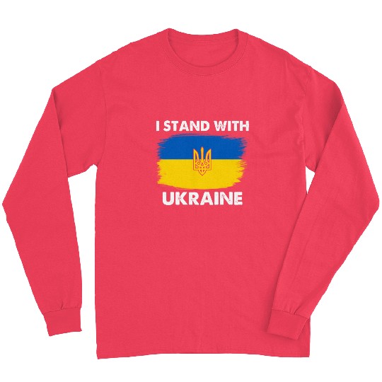 I Stand with Ukraine Ukraine Flag Long Sleeves