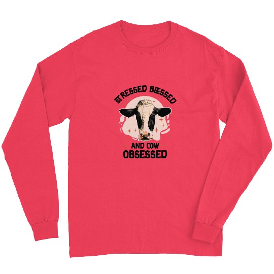 Cow Farming Dairy Farmer Agriculture Long Sleeves