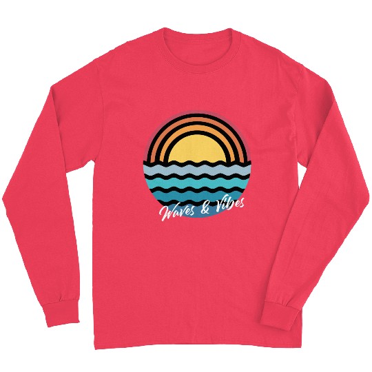 Positive Vibes Surf and Waves Summer. Long Sleeves
