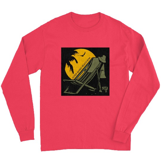 OBX Beach B OBX Army Green Black Vintage Long Sleeves