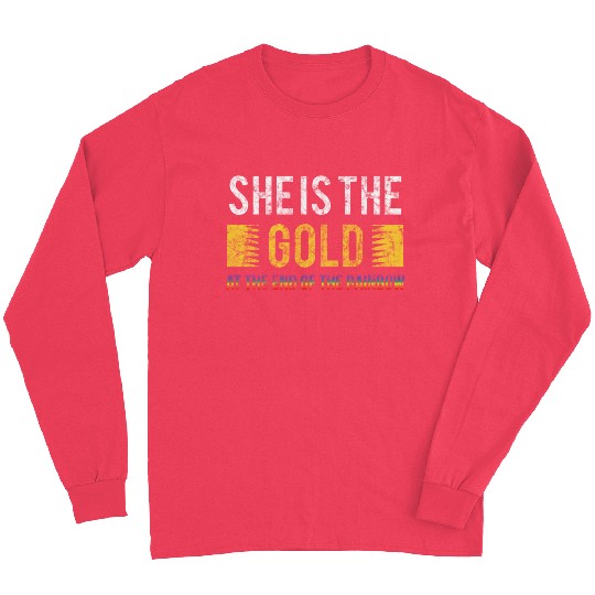 LGBT Gay Pride Lesbian She Is The Gold Rainbow Long Sleeves
