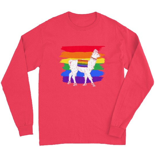LGBTQ Llama Alpaca Women Gay Lesbian Llama Long Sleeves