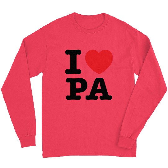 I LOVE PA, I Love Pennsylvania Long Sleeves