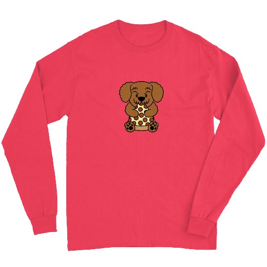 Goldendoodle Pizza Lover Long Sleeves