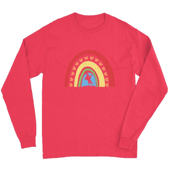 Country Cowgirl Texas Rainbow Girls Horse Riding Long Sleeves