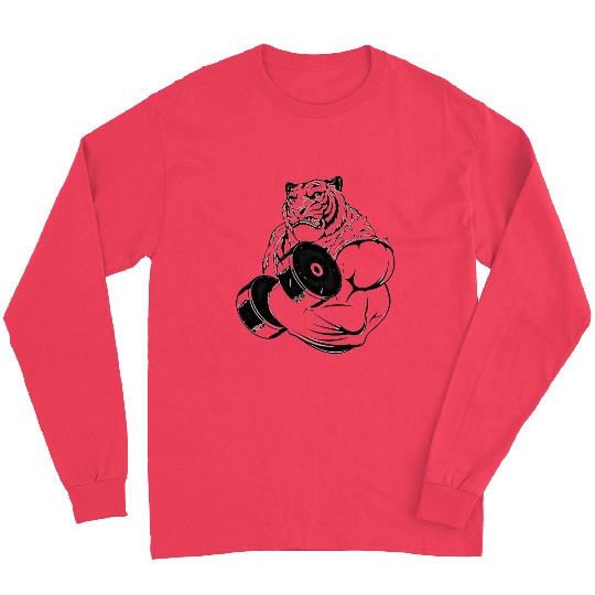 Gym ripped tiger Long Sleeves