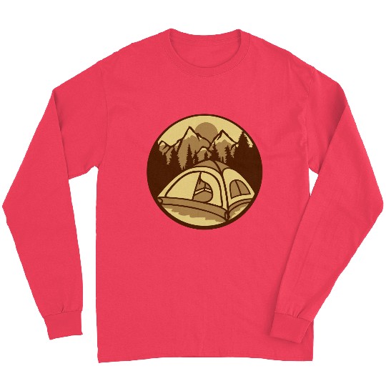 mountains forest camper outdoors Long Sleeves