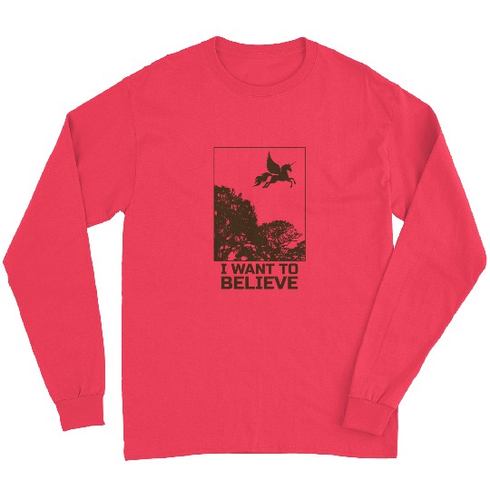 Unicorn "I Want To Believe" UAP Outfit Alien Ufo Long Sleeves