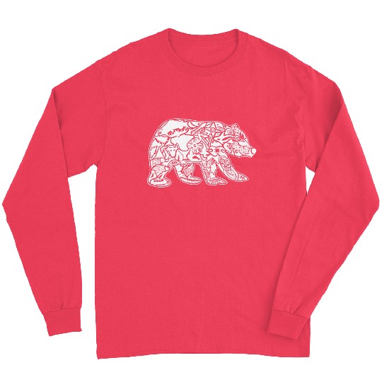 Black Bear Tattoo White Long Sleeves