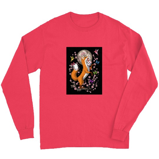Fox Japanese Cherry Blossom Long Sleeves