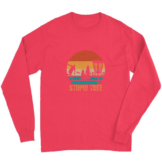 Stupid Tree Disc Golf Vintage Ultimate Frisbee Long Sleeves