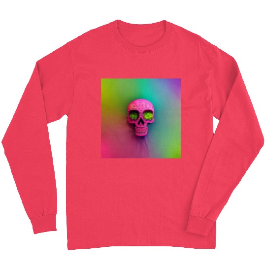 budsack neon neon mexican holiday skull day Long Sleeves