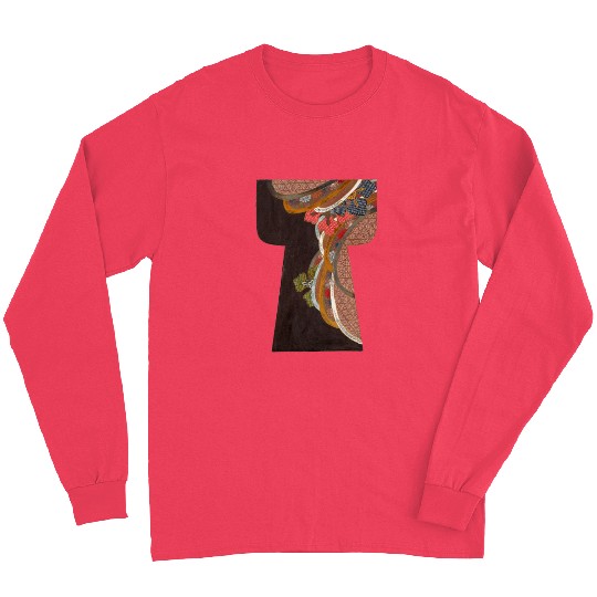 Kimono old fabric design Long Sleeves