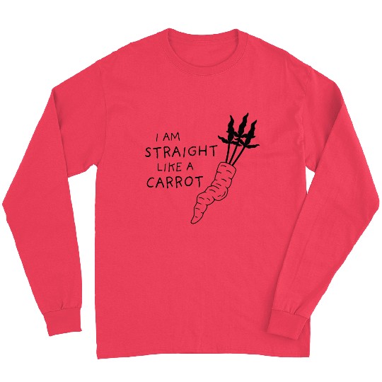 straight like a carrot - black uni II Long Sleeves