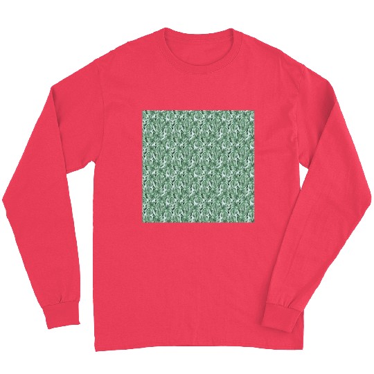 Watercolor Tropical Monstera Leaves Long Sleeves