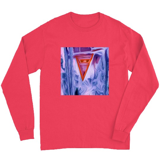 triangle digital art abstract painting Long Sleeves