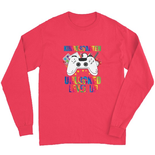 Kindergarten Unlocked Level Up BackTo School Long Sleeves