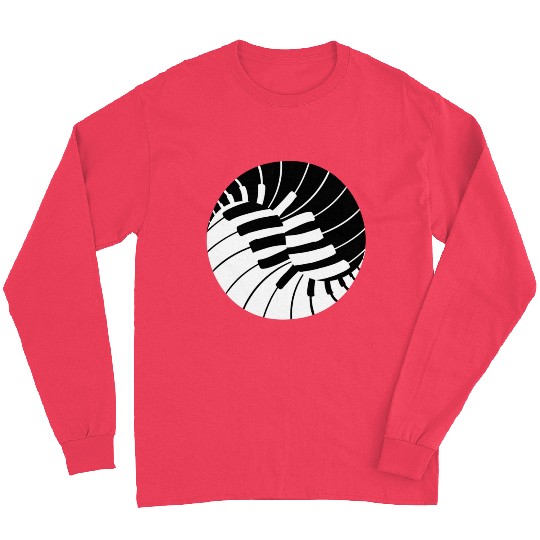 Piano Yin Yang for Yin Yang Art Lover Long Sleeves