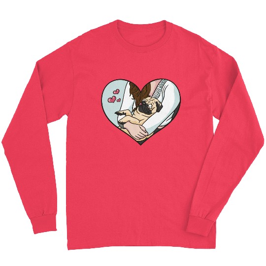 Funny lovely pug puppy Funny lovely pug puppy gift Long Sleeves