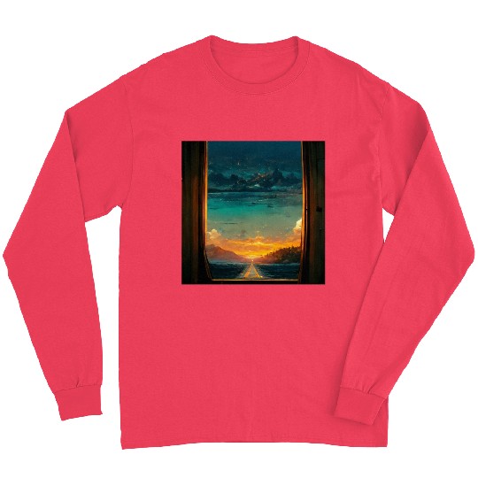 Paradise island painting Long Sleeves