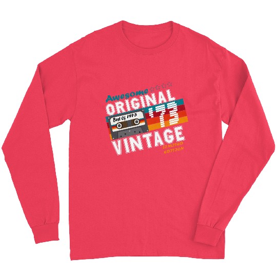 1973 Vintage Birthday Vintage Gift Retro Long Sleeves