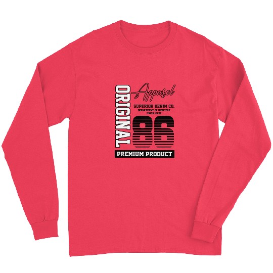 1986 Vintage Birthday Vintage Gift Retro Long Sleeves