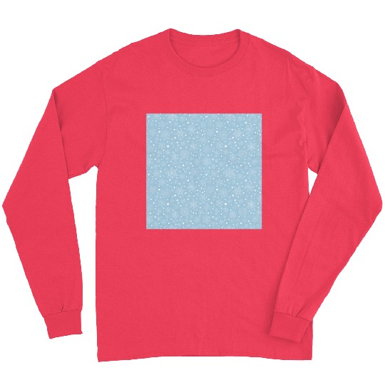 Light Blue Snowflakes Pattern Long Sleeves