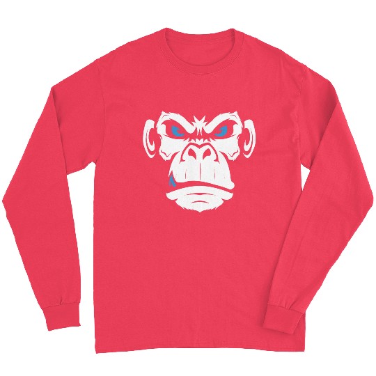 Monkey Head Angry Monkey Face Long Sleeves